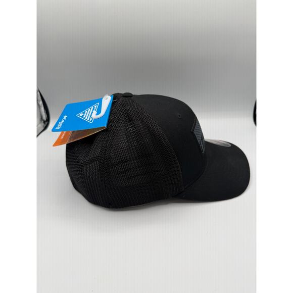 NEW Columbia PFG Flex Fit Mesh Fishing Ball Cap Black OSFM Flag Graphic - Picture 8 of 9